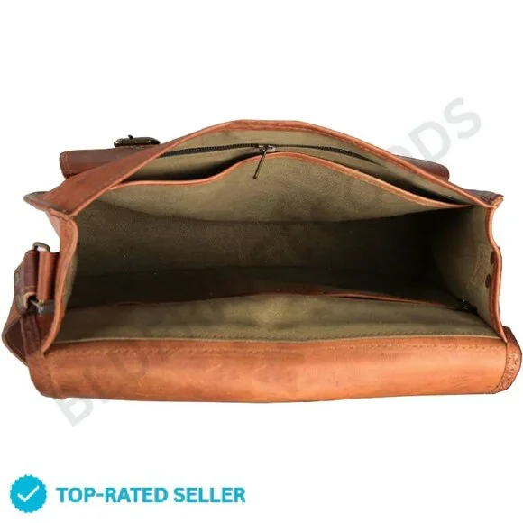 Genuine Leather Crossbody Tote Shoulder Bag Vintage Rustic Travel Purse